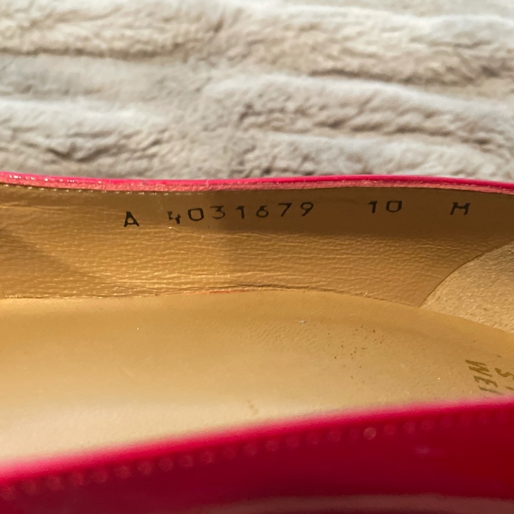 Stuart Weitzman Patent Red Square Peep Toe Heels … - image 6